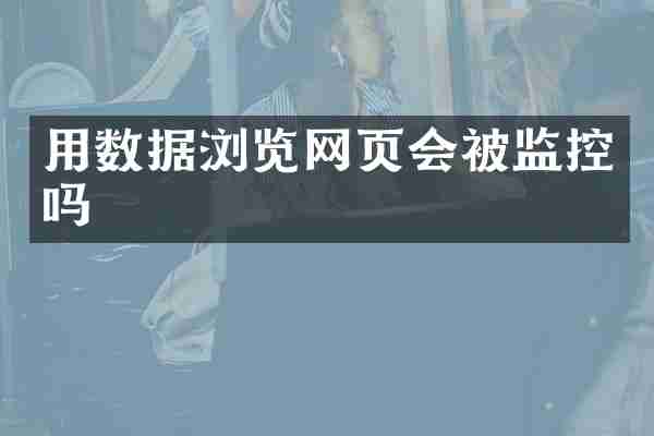 用数据浏览网页会被监控吗