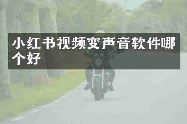 小红书视频变声音软件哪个好