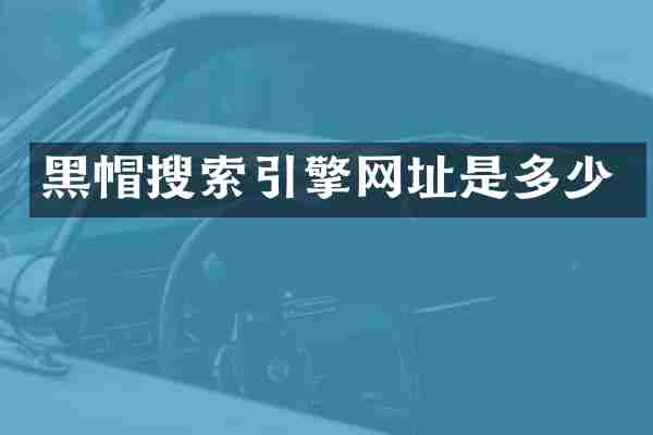 黑帽搜索引擎网址是多少