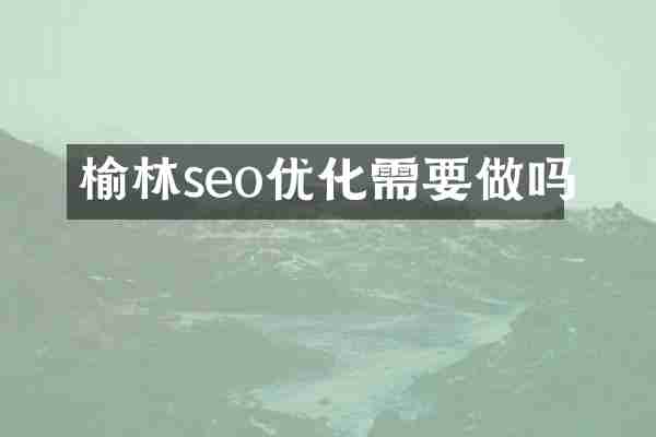 榆林seo优化需要做吗