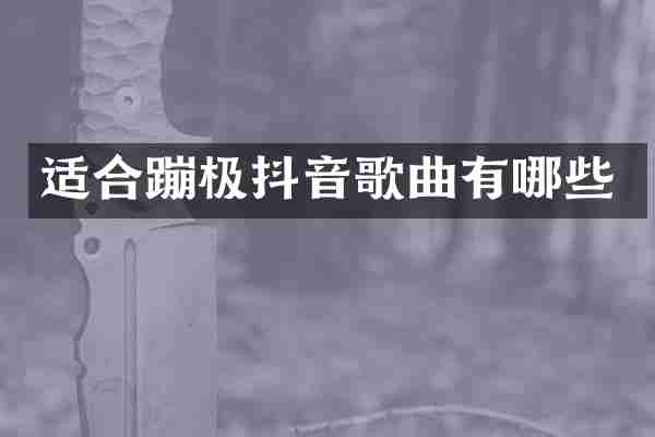 适合蹦极抖音歌曲有哪些
