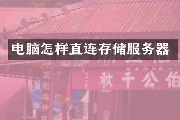 电脑怎样直连存储服务器