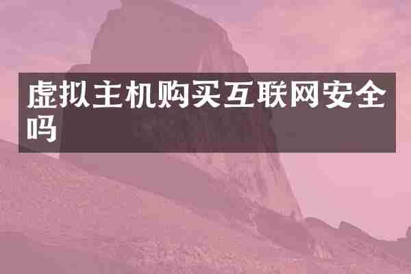 虚拟主机购买互联网安全吗