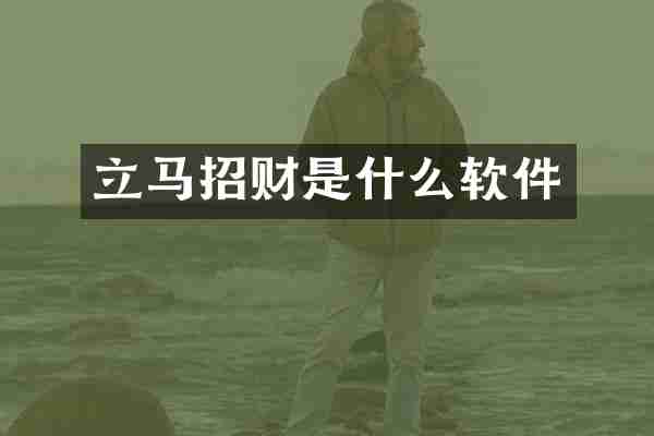 立马招财是什么软件