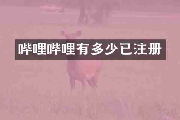 哔哩哔哩有多少已注册