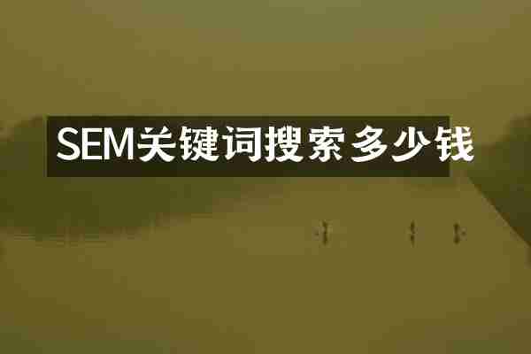 SEM关键词搜索多少钱