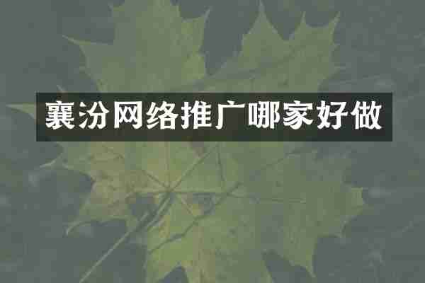 襄汾网络推广哪家好做
