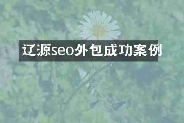 辽源seo外包成功案例