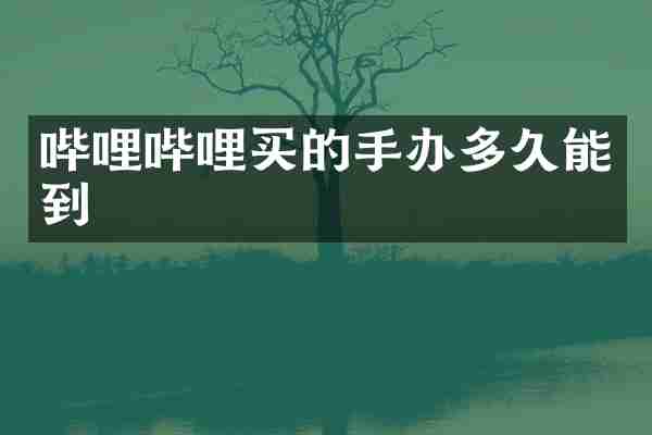 哔哩哔哩买的手办多久能到