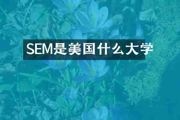 SEM是美国什么大学