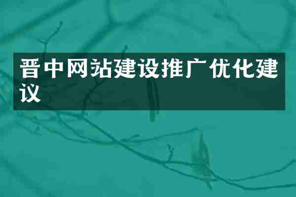 晋中网站建设推广优化建议