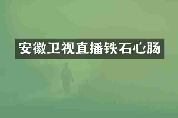 安徽卫视直播铁石心肠