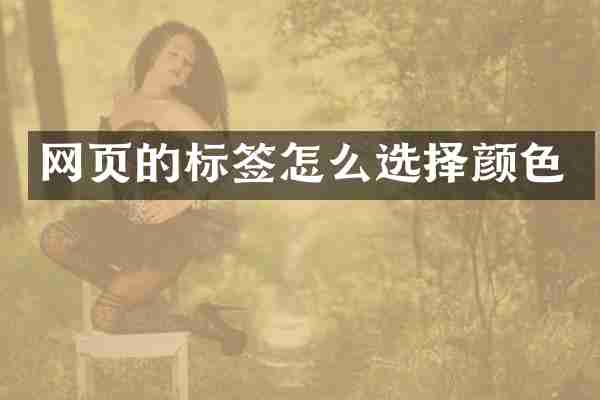 网页的标签怎么选择颜色