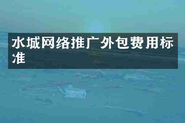 水城网络推广外包费用标准