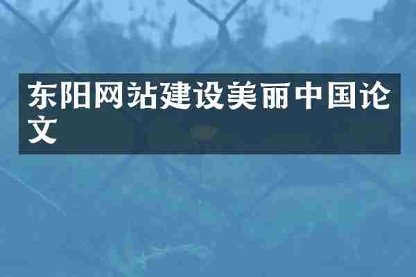 东阳网站建设美丽中国论文