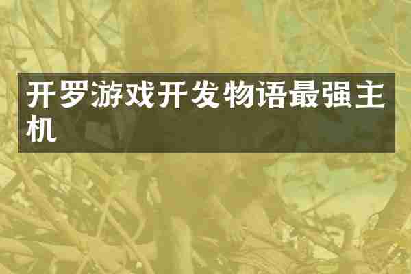 开罗游戏开发物语最强主机