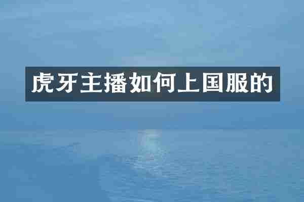 虎牙主播如何上国服的