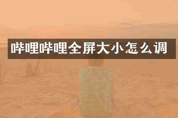 哔哩哔哩全屏大小怎么调