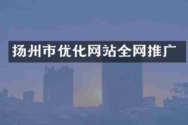 扬州市优化网站全网推广