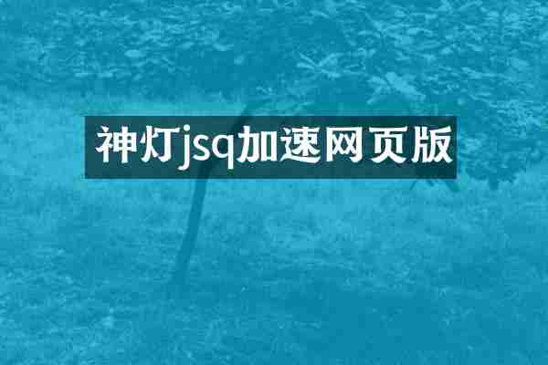神灯jsq加速网页版
