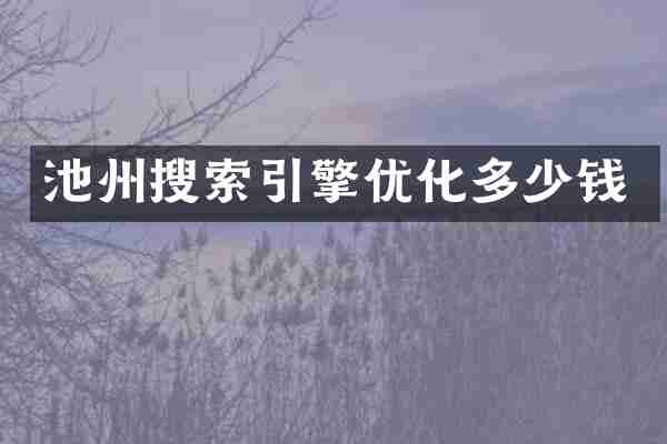 池州搜索引擎优化多少钱