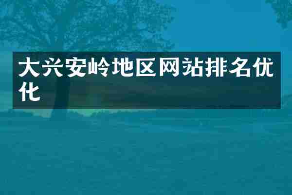 大兴安岭地区网站排名优化