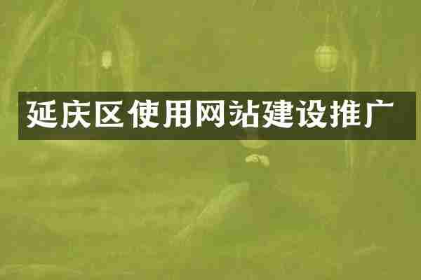 延庆区使用网站建设推广