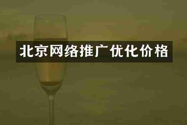 北京网络推广优化价格