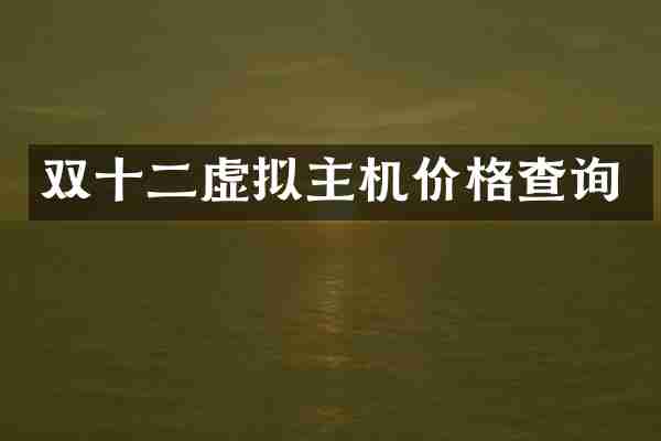 双十二虚拟主机价格查询