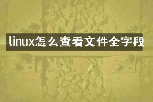 linux怎么查看文件全字段