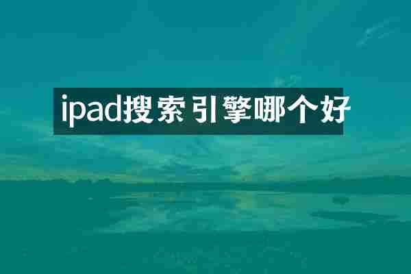 ipad搜索引擎哪个好