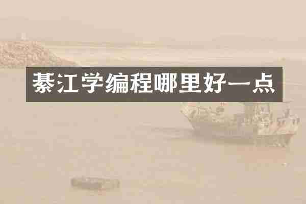 綦江学编程哪里好一点