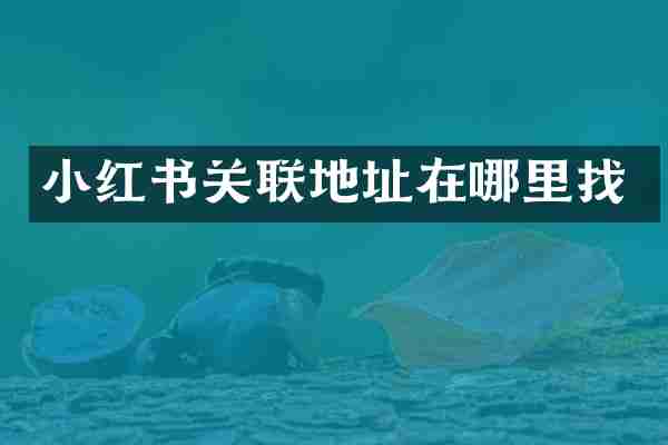 小红书关联地址在哪里找