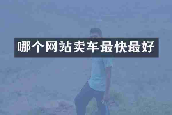 哪个网站卖车最快最好