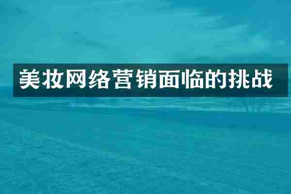 美妆网络营销面临的挑战