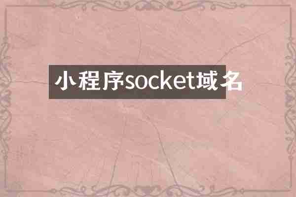 小程序socket域名