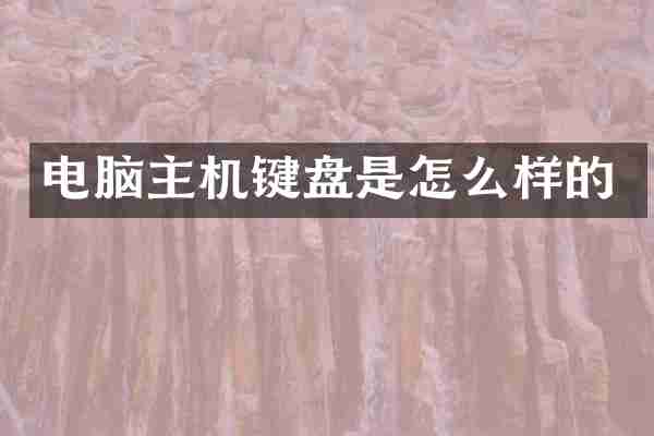 电脑主机键盘是怎么样的