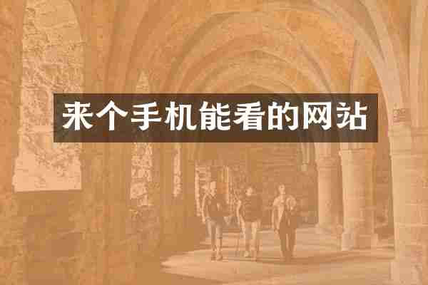 来个手机能看的网站