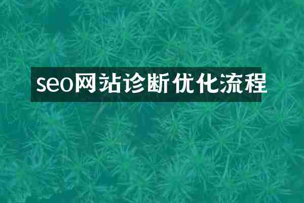 seo网站诊断优化流程
