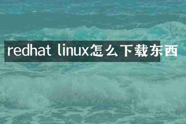 redhat linux怎么下载东西