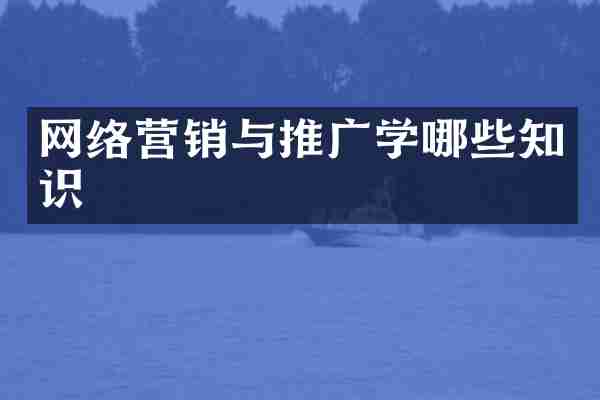网络营销与推广学哪些知识