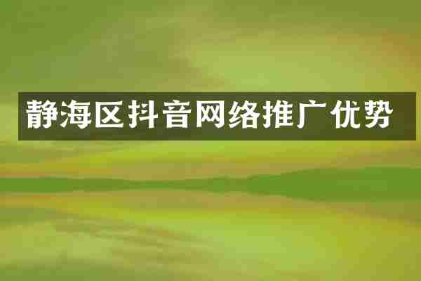 静海区抖音网络推广优势