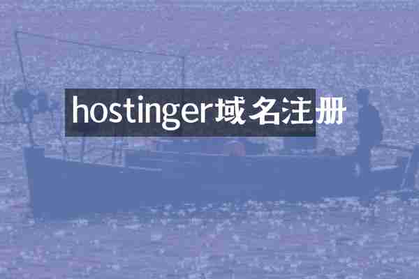 hostinger域名注册