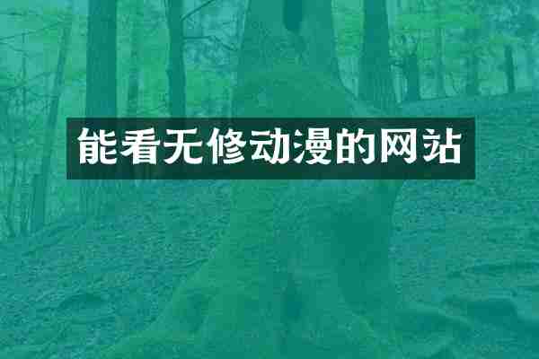能看无修动漫的网站