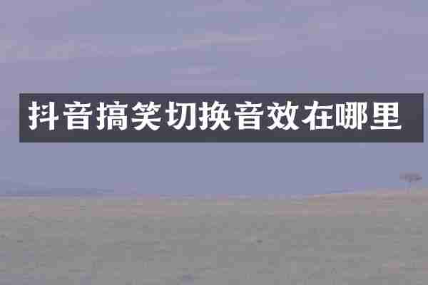 抖音搞笑切换音效在哪里