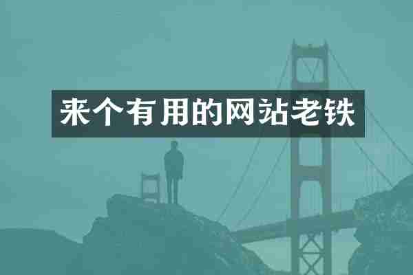 来个有用的网站老铁