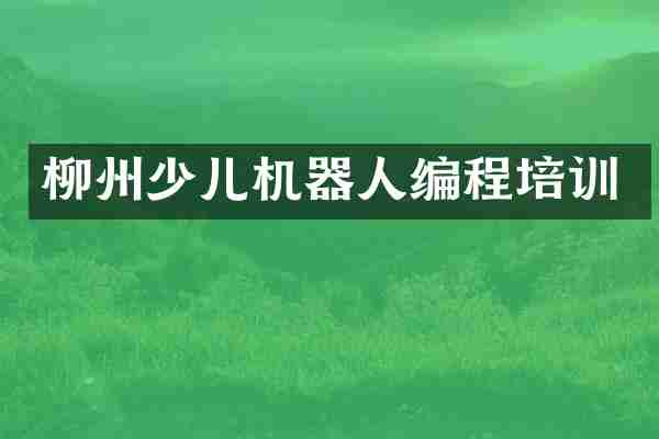 柳州少儿机器人编程培训