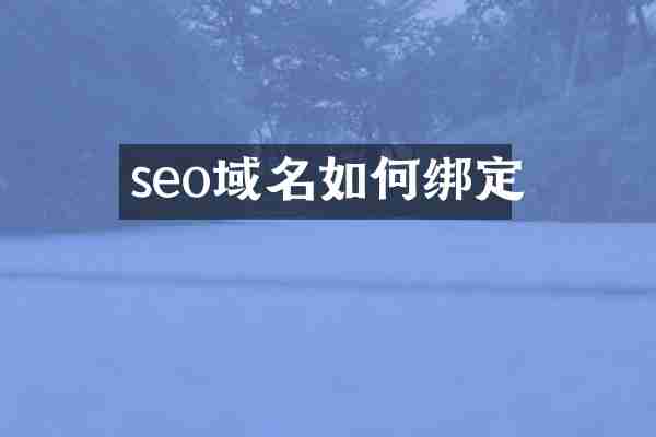 seo域名如何绑定