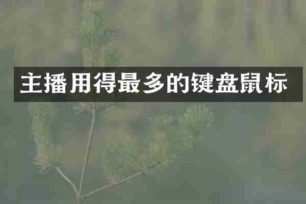 主播用得最多的键盘鼠标
