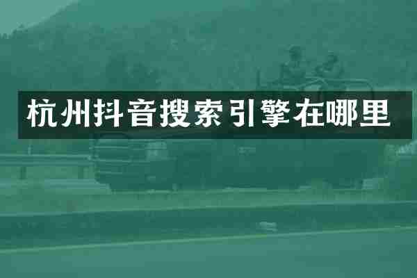 杭州抖音搜索引擎在哪里